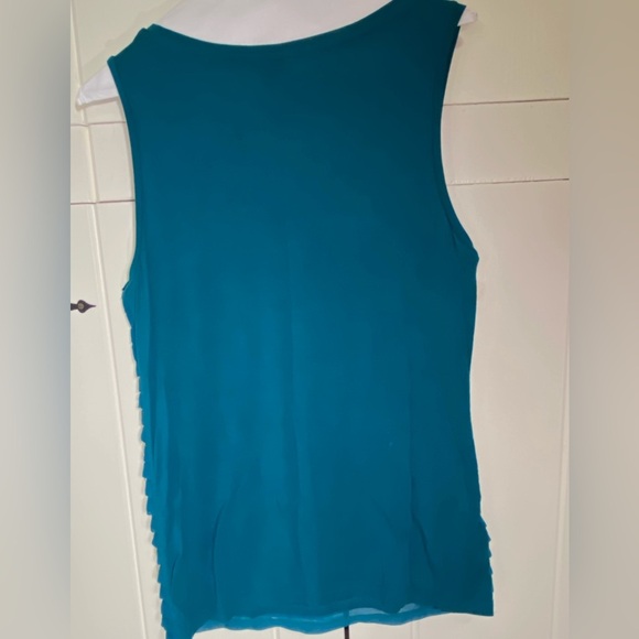 12 Days of Deals! Ann Taylor Sheer Tiered Ruffle Front Tank Top. - Picture 4 of 5